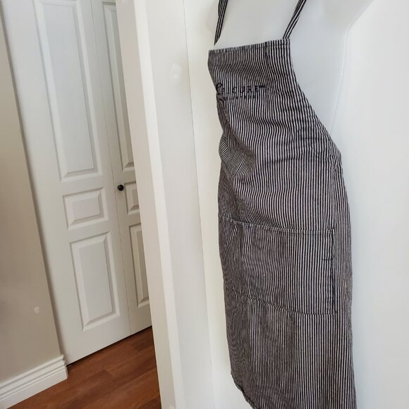 Epicure Striped Bib Apron w Pockets fits M-XL - Picture 8 of 11